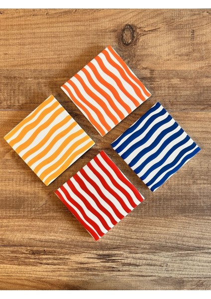 Elite Bardak Altlığı - Bardak Altı - El Yapımı Taş Bardak Altı - 4’lü Set Renkli - Stone Coasters 1 Adet modelleri