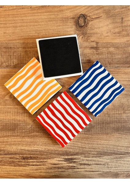 Elite Bardak Altlığı - Bardak Altı - El Yapımı Taş Bardak Altı - 4’lü Set Renkli - Stone Coasters 1 Adet indirimleri