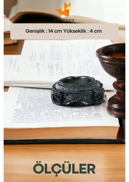 Elite Küllük Kül Tablası Sigara Küllüğü Siyah 4 Adet Model 2 1 Adet