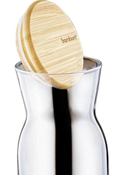 Elite Taktik - Bambu Kapaklı Cam Karaf Küçük 600ML 1 Adet
