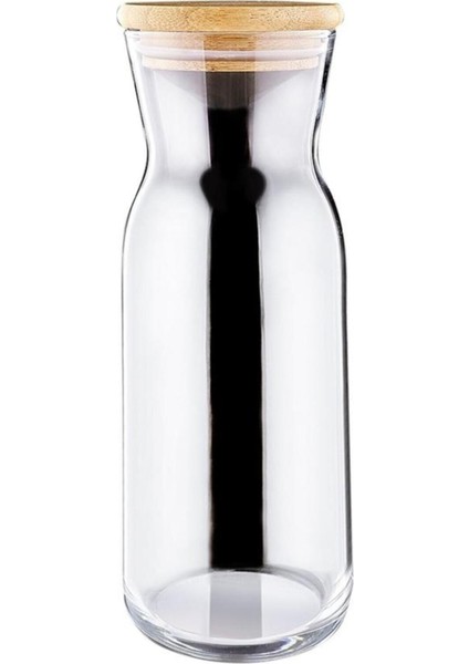 Elite Taktik - Bambu Kapaklı Cam Karaf Küçük 600ML 1 Adet