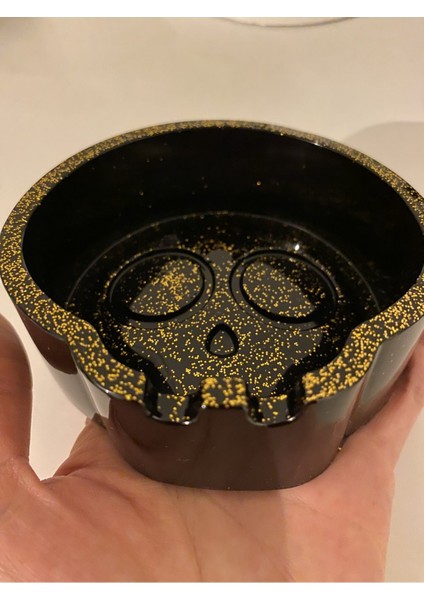 Elite 100% El Yapımı Epoksi "skeleton Kafa" Küllük 1 Adet