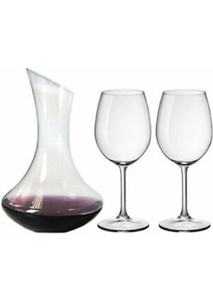 Elite Enoteca Şarap Takımı 3 Parça (Karaf+2 Kadeh) 1 Adet
