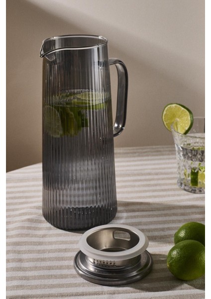 Elite Pina Füme Çizgi Işık Oyunları Filtre Kapaklı Sürahi 1300ML 1 Adet fırsatları