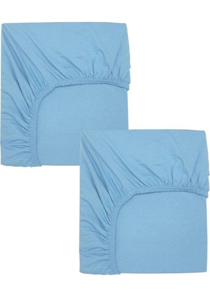 2 Adet 70 x 120 x 20 cm Anne Yanı Lastikli Penye Kumaş Bebek Çarşafı