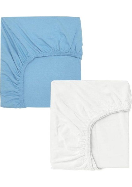 2 Adet 70 x 120 x 20 cm Anne Yanı Lastikli Penye Kumaş Bebek Çarşafı