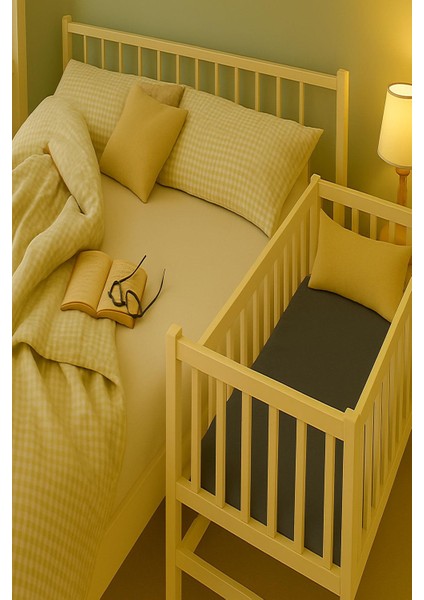 2 Adet 70 x 120 x 20 cm Anne Yanı Lastikli Penye Kumaş Bebek Çarşafı modelleri