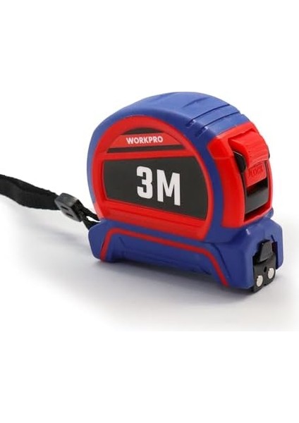 WP261040 3MX16MM Naylon Kaplama Sarı Çift Taraflı Manyetik Çelik Şerit Metre