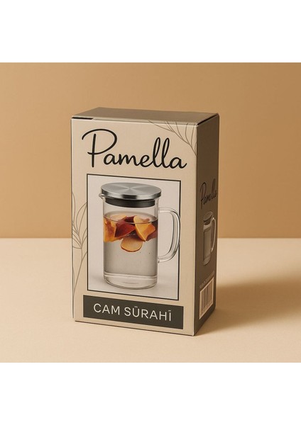 Elite 1500 ml Cam Sürahi Paslanmaz Çelik Kapaklı Filtreli Şık Tasarım 1 Adet