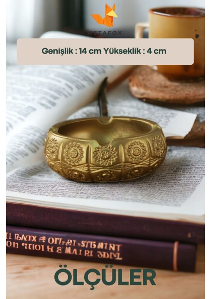 Elite Küllük Kül Tablası Sigara Küllüğü Altın 2 Adet Model 4 1 Adet