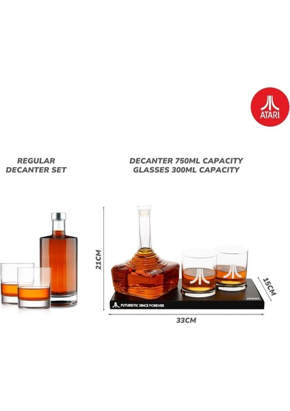 Elite Atari Joystick Decanter Seti 2 Atari Action Button Bardağı, CX78+ Oyun Pad Tray ile 750ML Şişe 1 Adet fiyatları