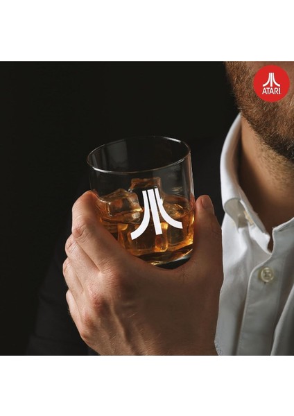 Elite Atari Joystick Decanter Seti 2 Atari Action Button Bardağı, CX78+ Oyun Pad Tray ile 750ML Şişe 1 Adet modelleri