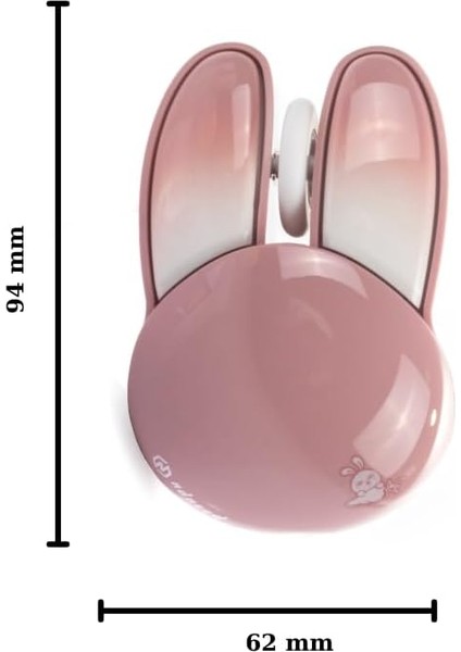 Sevimli Tavşan 3D Pembe Mouse Bluetooth + 2.4g Dual Mode