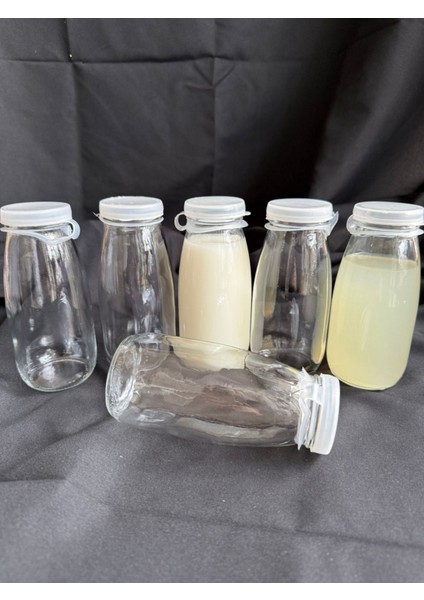 Elite 6 Adet Şeffaf Cam Şişe Süt Ayran Limonata Sirke Meşrubat Şişesi Çok Amaçlı 1 Adet modelleri