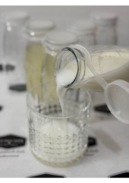 Elite 6 Adet Şeffaf Cam Şişe Süt Ayran Limonata Sirke Meşrubat Şişesi Çok Amaçlı 1 Adet fırsatları