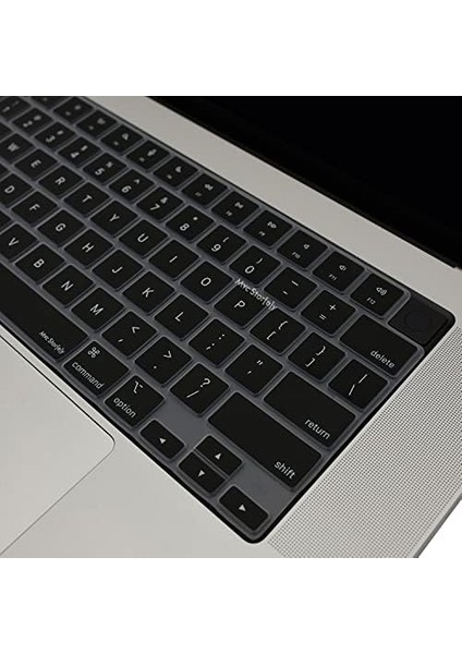 Macbook Klavye Koruyucu Air Pro M1-M2-M3 (Us-Ingilizce) (Touchbarsız) A2681 A3113, 2941 A3114, A2442 A2779 A2992 A2918, A2485 A2780 2992 ile Uyumlu Siyah