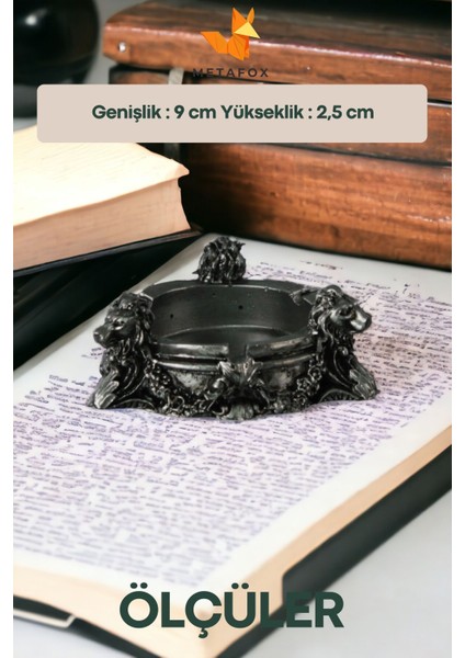 Elite Küllük Kül Tablası Sigara Küllüğü Gümüş Eskitme 2 Adet Model 7 1 Adet