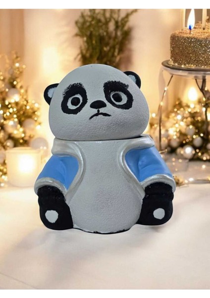 Elite Dekoratif Lüks Tasarım Panda ve Köpek Kül Tablası Küllük (2li Set) 1 Adet
