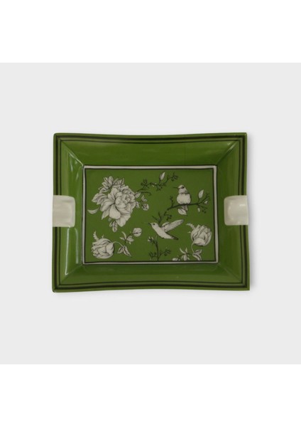Elite Rose Glow Green Porselen Kültablası 1 Adet