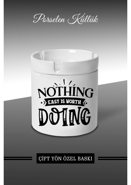 Elite Nothing .. Tasarımlı Küllük - Porselen Küllük - Kül Tablası *KÜLBYTX204 1 Adet