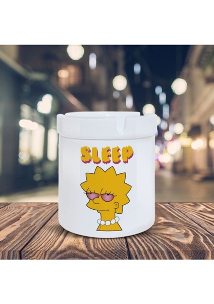 Elite Lisa Simpson Küllük Sleep Baskılı Kül Tablası K-60 1 Adet
