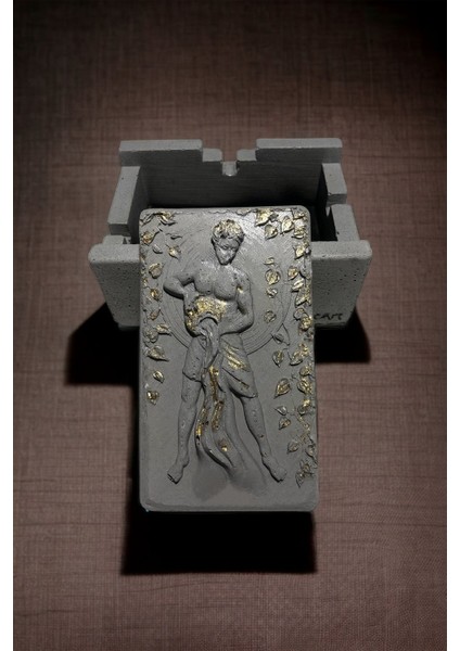 Elite Zodiac Serisi Beton Küllük Aquarius Kova Burcu (Gold Varaklı) 1 Adet