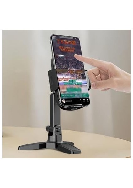 Masaüstü Telefon Standı 360 Derece Dönebilen Başlıklı Ayaklı Telefon Tripodu