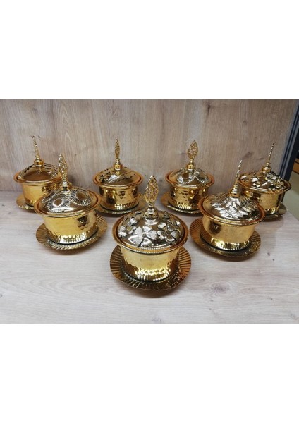 Elite Çiçek Desenli Gold Şekerlik-Adet 1 Adet
