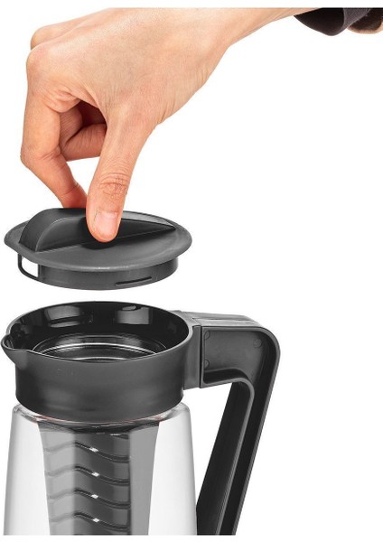Elite Detoks Oval Hazneli Süzgeçli Sürahi Filtreli Sürahi 1.5 Litre 1 Adet