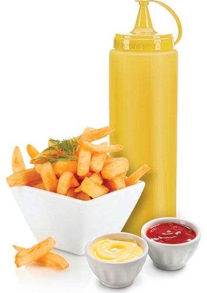 Elite Plastik Sızdırmaz Kapak Sos Şişesi 700 ml Sarı 1 Adet fiyatları