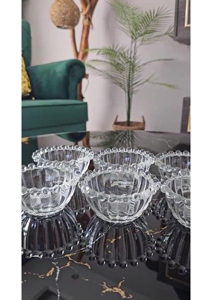 Elite 6 Lı Cam Boncuk Kase Seti (10 Cm) | Cam Kase Sunumluk | Cam Boncuk Lokumluk | Reçellik Sosluk 1 Adet fiyatları