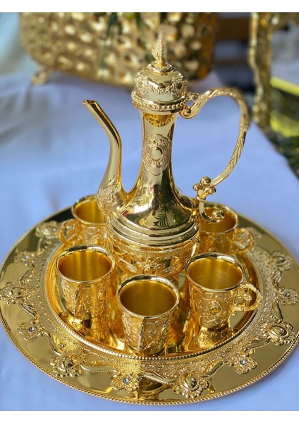 Elite Zemzem Seti Gold Ibrikli 6 Lı Set 1 Adet