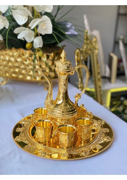 Elite Zemzem Seti Gold Ibrikli 6 Lı Set 1 Adet