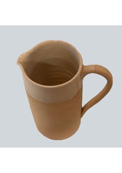 Elite El Yapımı Stoneware Seramik Sürahi – Rustik ve Doğal Tasarım 1 Adet