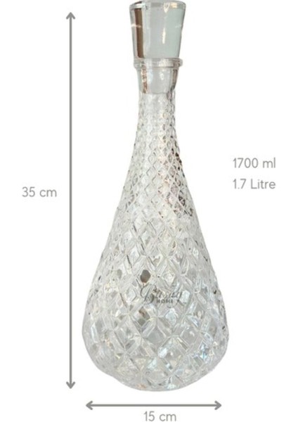 Elite El Yapımı Kristal Sürahi Özel Tasarım Kristal Kapaklı Karaf Sürahi 1 Adet fırsatları