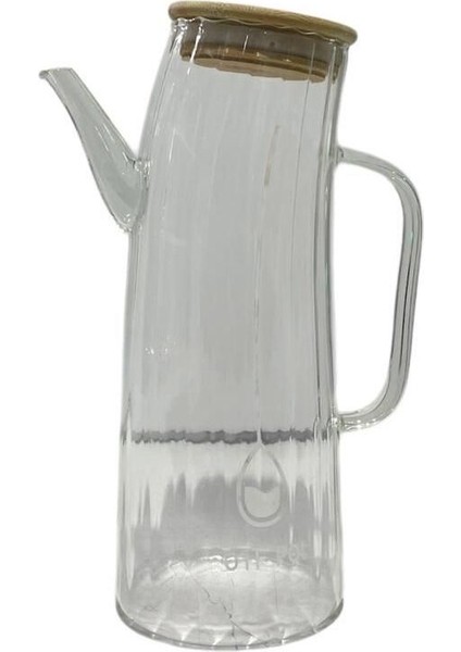 Elite Gönül Bambu Kapaklı Cam Yağlık 1000 ml G3825 1 Adet