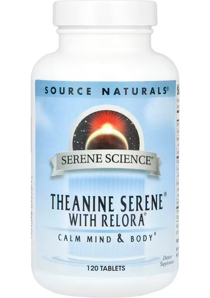 Serene Science Theanine Serene With Relora 120 Tablets