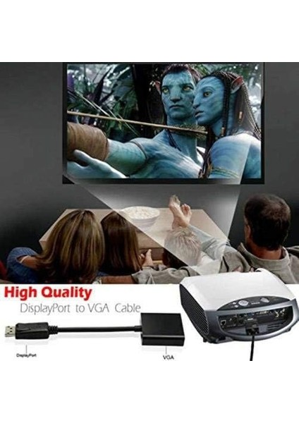 Displayport To VGA Çevirici Dönüştürücü Adaptör 4557