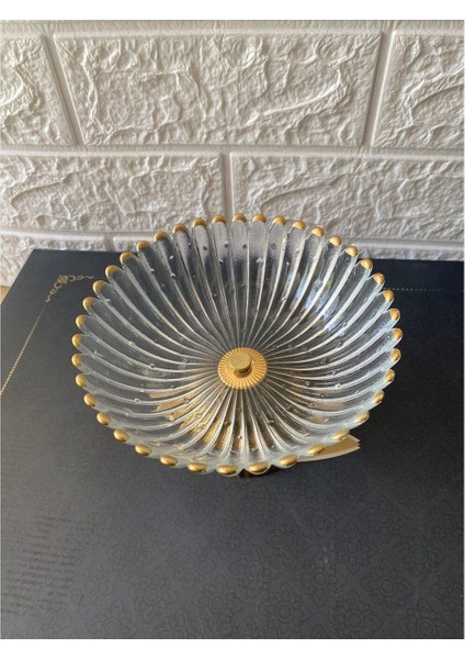 Elite Gold Detaylı Premium Şekerlik Ayaklı Cam Şekerlik 16 cm 1 Adet fiyatları