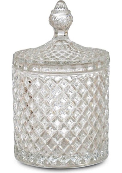 Elite Glassware Kristal Cam Kapaklı Şekerlik 1 Adet