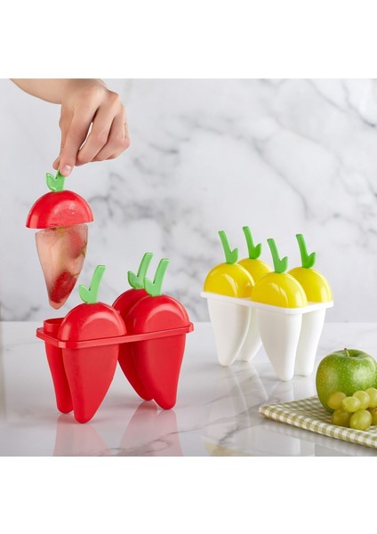 Elite Qlux Eğlenceli Dondurma Kalıbı Ev Yapımı Dondurma Kalıbı 300ML - 4 Renk 1 Adet