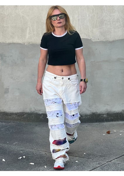 To Do Specıal Desıgn Özel Tasarım Custom Baggy Kadın Jeans Pantolon