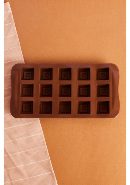 Elite Silikon Çikolata Kalıbı Buzluk Kare Buz Kalıbı Pratik 21X10 cm 1 Adet