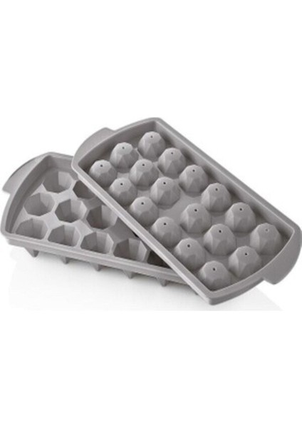 Elite Qlux Elmas Buzluk 12X26CM 18 Bölmeli Kaliteli ve Pratik Plastik Buzluk 1 Adet