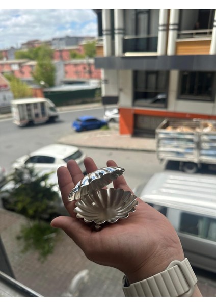 Elite Gümüş Midye/ Istiridye Kahve Yanı Sunumluk/ Şekerlik/ Lokumluk / Drajelik ( 2 Adet) 1 Adet