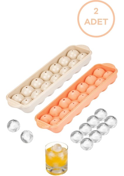 Elite Sert Plastik Top Buz Kalıbı Misket Buz 1 Adet