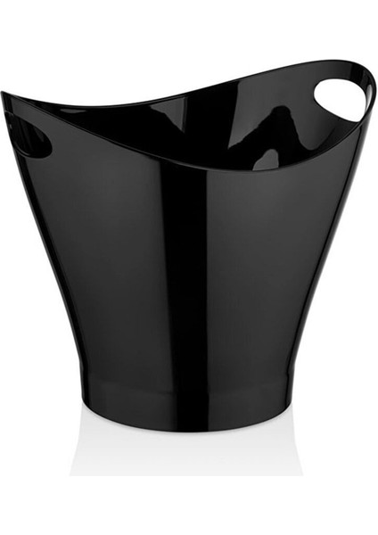 Elite 6 Litre Siyah Buz Kovası ve 2 Adet 180 ml Flüt Şampanya Bardak 1 Adet