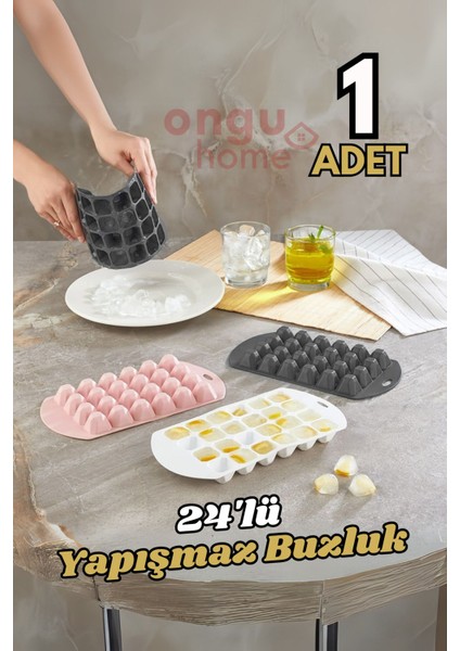 Elite Piramit Şekilli Buzluk Slikon Buzluk Kabı Buz Kalıbı Large 1 Adet