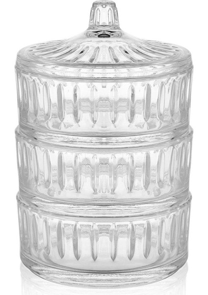 Elite Cam Kapaklı 3lü Şekerlik 22 x 14 cm 1 Adet fiyatları