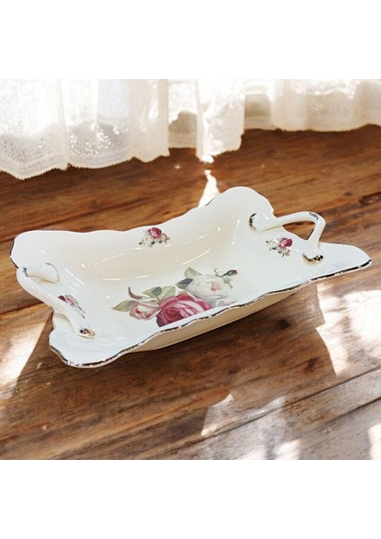 Elite Royking Rose Dikdörtgen Kulplu Şekerlik 35 cm 1 Adet